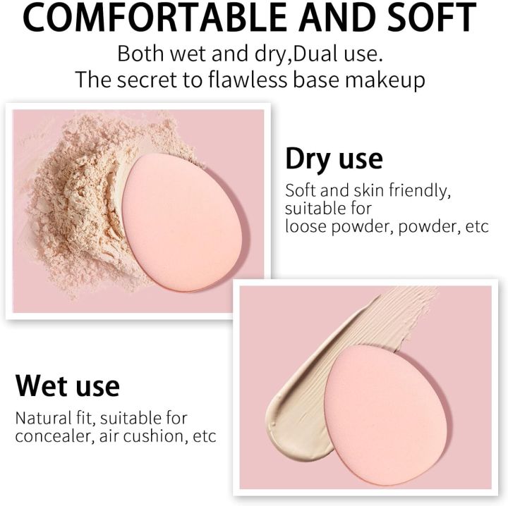 12PCS%20Mini%20Finger%20Powder%20Puffs%20%7C%20Velour%20Soft%20Puff%20for%20Wet/Dry%20Foundation/Concealer/Loose%20Powder%20%7C%20Eye%20Shadow%20Cosmetic%20Gift%20Set%20-%20Image%204