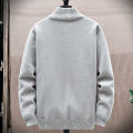 New Men's Fleece Cardigan Sweater Embroidery Casual Knit Sweater Jacket High Quality Male Autumn Winter Clothing. 