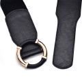 Women's Elastic Belt Corset Women Waist Belts Trend Gold Circle Buckle Waistband High Quality Stretch Wide Black Belt DT072.