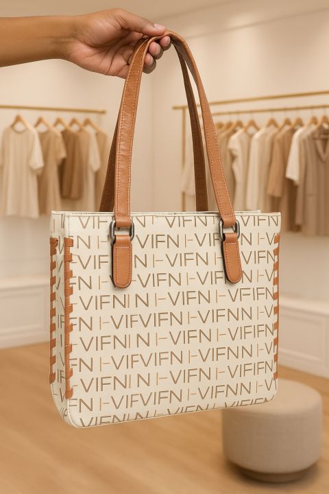 Stylish%20VIFN%20Designer%20Tote%20Bag%20for%20Women%20%E2%80%93%20Elegant%2014x11%20Inch%20Canvas%20Handbag%20with%20Faux%20Leather%20Straps,%20All-Over%20Logo%20Print,%20Perfect%20for%20Work,%20Travel%20&%20Daily%20Use%20-%20Image%204