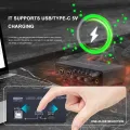 BOMGE U202 USB Audio Interface with Mic Preamplifier XLR/TSR/TS Ports 48V 32-Bit/192kHz Resolution for computer recording Stream. 