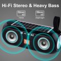 Solar Radio FM Outdoor Portable Wireless Bluetooth Speaker Music Sound Box Subwoofer Bass Aux PC TV Computer TV Hifi Stereo Mp3.