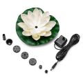 Lotus Shape Floating Garden Fountain Life Up To 20000 Hours Solar Powered Fountain Pump Water Lily Ornaments for Decore Garden.
