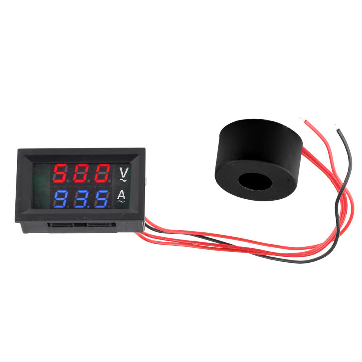AC 220V 10A 50A 100A Dual Display Voltage Current Meter Detector Tester