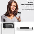 For Samsung Galaxy Z Flip 3 Luxury Mirror Hard PC Camera Protection Anti-drop Buffer Case New Folding Case for Wireless Charging. 