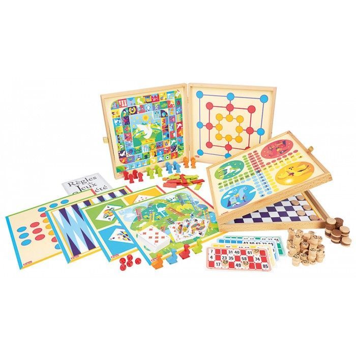 4-in-1 Wooden Game Board Set – Carrom, Ludo, Chinese Checkers & Snakes ...