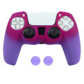 For PS5 Gamepad Silicone Protective Case Anti-Scratch Wear-Resistant with Trigger Caps Gradient Game Accessories for PS5 Control. 