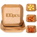 50/100pcs  Air Fryer Disposable Paper Liners Non-stick Parchment Paper For Frying Baking Cooking Roasting Kitchen Accessories. 