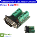 Male Female RS232 Serial Port to DB9 Adapter Terminal Connector Module RS232 Serial To Terminal DB9 Connector by Electrica. 