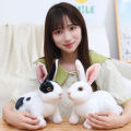 20cm Simulation Cute Rabbit Plush Fur Realistic Kawaii Animal Easter Bunny Rabbit Toy Model  Home Decoration. 
