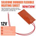 12V Engine Oil Pan Sump Tank Heating Pad Heated Plate Kits Silicone 30W/90W Heating Mat Waterproof Fast Heating Pad.