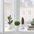 IKEA Artificial potted plant w pot, set of 3, cactus, 6 cm. 