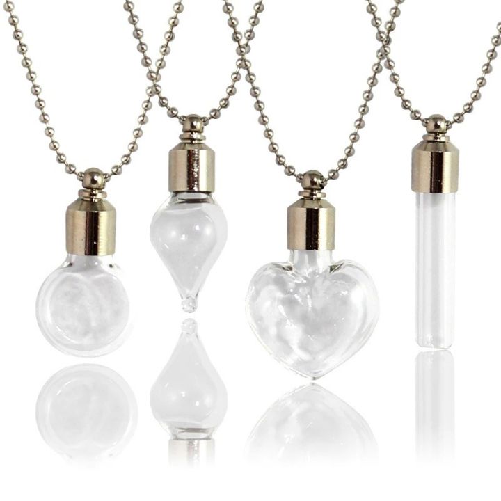Glass Locket Urn Jewelry Cremation Jewelry Urn Necklace for Ashes Fillable vials Necklaces Blood Vial Necklace