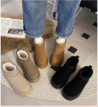 Women's Thick-Soled Snow Boots with Added Padding, Thickened Anti-Slip Short Snow Boots, Warm Soft-Soled Cotton Shoes. 
