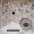 3D Pebble Design Shower Curtain Waterproof PEVA Thick Semi-Transparent Bathroom Partition Door Curtain for Shower Room. 