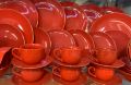 32 Piece Dinner Set Red And Yellow Color Export Quality. 