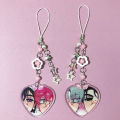 Anime Alien Stage Ivan till Mizi Hyuna Sua Luka Mobile Phone Chain Acrylic Heart Keychain Cosplay Props Couple Friends .