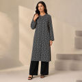 Kleren 2 Piece Unstitched or Stitched Printed Lawn Suit for Women with Printed Lawn Shirt Fabric and Plain Cotton Trouser Fabric - Summer Collection 2026 - Design code : Aroma A-43. 