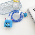 4Pcs/Set Cute 3D Cartoon Cable Protector For iPhone / iPad 18W/20W Charger Case Phone Wire Cord Organizers. 