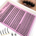 Bottom(6-7mm)&Spiky Lashes Clusters Volume Individual Lashes Cluster Extensions Spikes Lashes Clusters DIY Fairy/Manga Eyelash.
