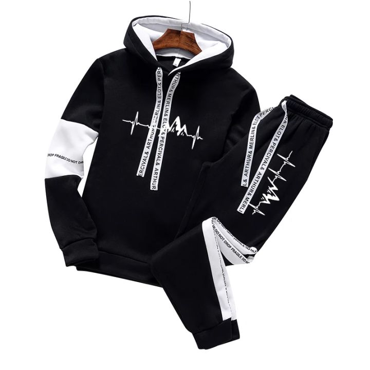 2024%20Mens%20Tracksuit%20Casual%20Classic%20Hooded%20Sweatshirt%20Jogging%20Clothing%20High%20Quality%20Simplicity%20Versatile%20Printing%20Tops%20Pants%20Suit%20-%20Image%202