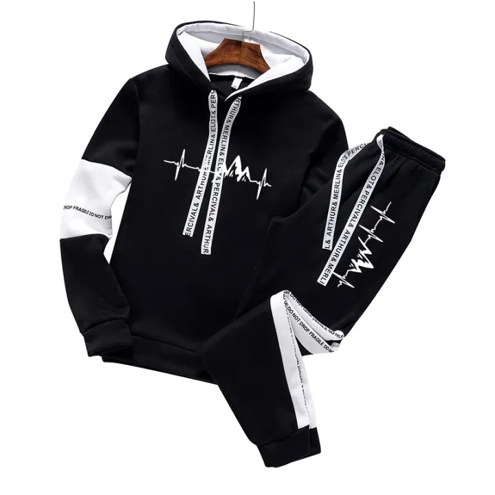 2024%20Mens%20Tracksuit%20Casual%20Classic%20Hooded%20Sweatshirt%20Jogging%20Clothing%20High%20Quality%20Simplicity%20Versatile%20Printing%20Tops%20Pants%20Suit%20-%20Image%202