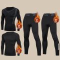 De Run Warmth-Retaining Underwear Set for Men, Winter Version with Thick Fleece Lining, Great for Running, Undergarments for Col.