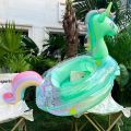 Swim Ring Inflatable Pool Float Baby Rainbow Sequined Unicorn for Kids Swimming Circle Children Swim Ring Pool Toys Floating.