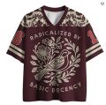 Simple Line Art Forest-style Small Bird 3D Printed T-shirt, A Collision of American Sports Style and Forest-style Aesthetics. 