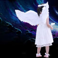 1Pc Kids Adult Party Swallow White Angel Feather Wings Wands Cosplay Elastic Straps Wedding Birthday Halloween Christmas. 