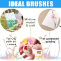 12Piece Nylon Bristle Brush Set, Nylon Flat Brushes Watercolor Brushes Oil Paint Brushes For Artists Amateur Acrylic Painting. 