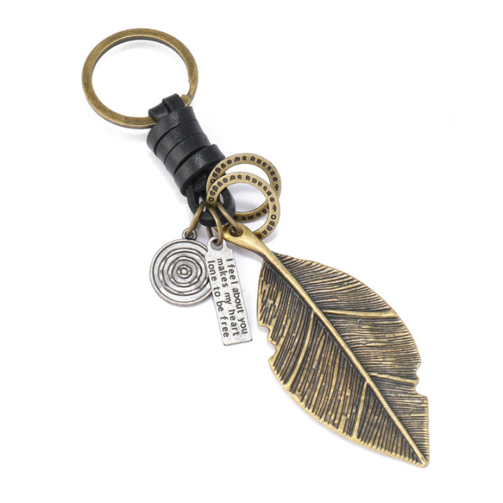Fashion%20metal%20leaf%20pendant%20men%20keychains%20leather%20key%20ring%20-%20Image%207