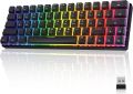 Tezarre TK63 Pro Wireless Keyboard Bluetooth/2.4G/USB Wired 60% Mechanical Gaming Keyboard RGB Backlit Hot-Swappable. 