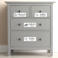 (Large Size 4X12 Cm.) Drawer Stickers Stickers Attached to Shelves Pp Shelf Stickers, White, Matte, Clear Pp, Waterproof, Shirts, Pants, Blankets.. 