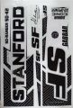 New 3D STANFORD GABBAR Full Black Edition For Cricket Bat Sticker. 
