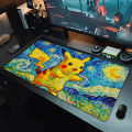 Mouse Pad Anime Gaming Accessories Large Carpet Edge White Gamer Computer Keyboard Pad  Pokemon Pikachu Desk Mat Mausepad. 