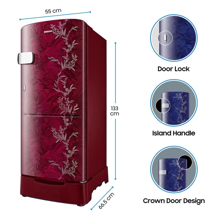 SAMSUNG%20RR20C2Z226R/IM%20192%20Litres%20Single%20Door%20Refrigerator%20with%20Stylish%20Grande%20Design%20(Flower%20Pattern%20Red)%20-%20Image%205