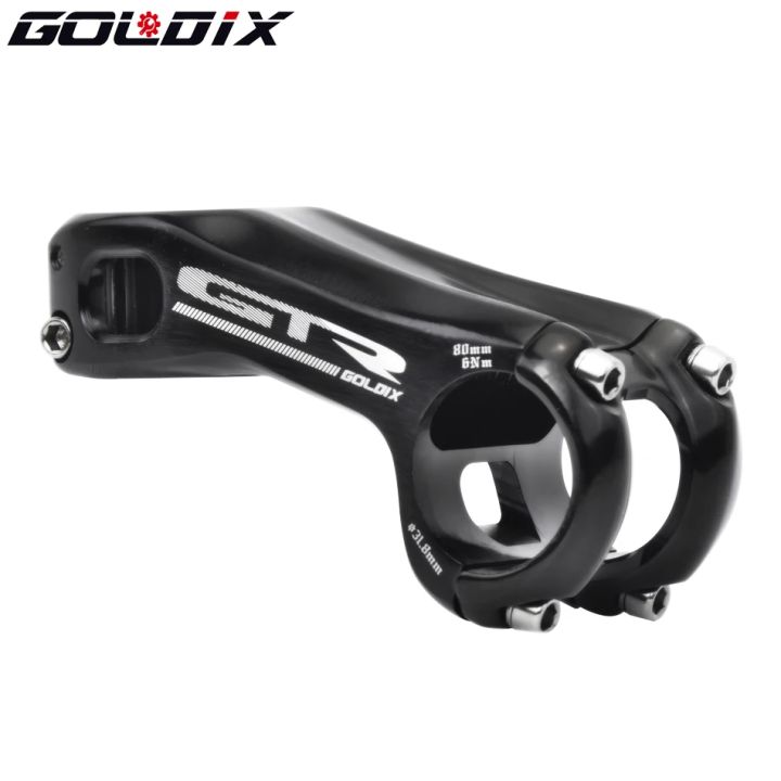 GOLDIX -17 Degree Bicycle Stem Aluminum Alloy 3D Forging 80/90/100mm Length Bike Stem for Mountain Bike 31.8mm Handle