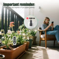Tuya Zigbee Soil Moisture Sensor 3 in 1 Humidity Temperature Sunlight  Meter Screen/APP Control for Plants Pots Garden. 
