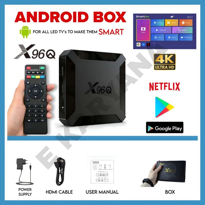 X96Q Android TV Box - 8GB/128GB Shown X96Q Smart TV Box - Android 12 With 4K HD Resolution