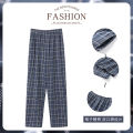 New Style Hot Sale Cotton Plaid Pajama Pants For Adluts Home Furnishing Cotton Trousers Cotton Pajama Men Sleep Bottom Home Wear.