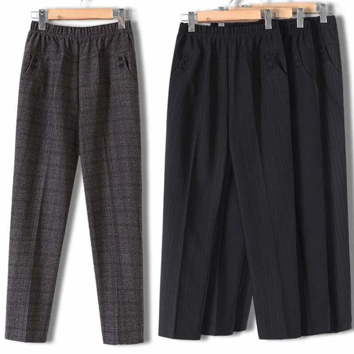 Plus%20size%20%208XL%20Autumn%20Women%20Trousers%20Oversize%20Elastic%20High%20Waist%20Loose%20Casual%20Pants%20Middle-aged%20Female%20Winter%20Warm%20Stretch%20Pants%20-%20Image%202