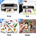 Printable Vinyl Sticker Paper for Inkjet laser Printer Glossy White Matte 20 Self-Adhesive Sheets Waterproof Decal Paper 8.5x11'. 