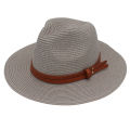 Summer Straw Sun Hat Panama Hats Grass Knitted Hat Breathable Leisure Jazz Hat European American Style Straw Hat Beach Caps.