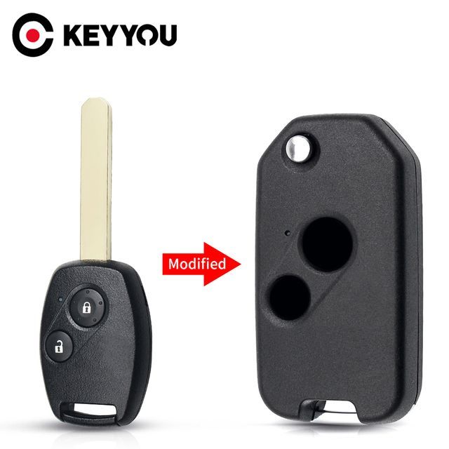 Honda City/ Civic Reborn 2 button modified flip key shell high quality uncutt orignal brass blade model 2012-19