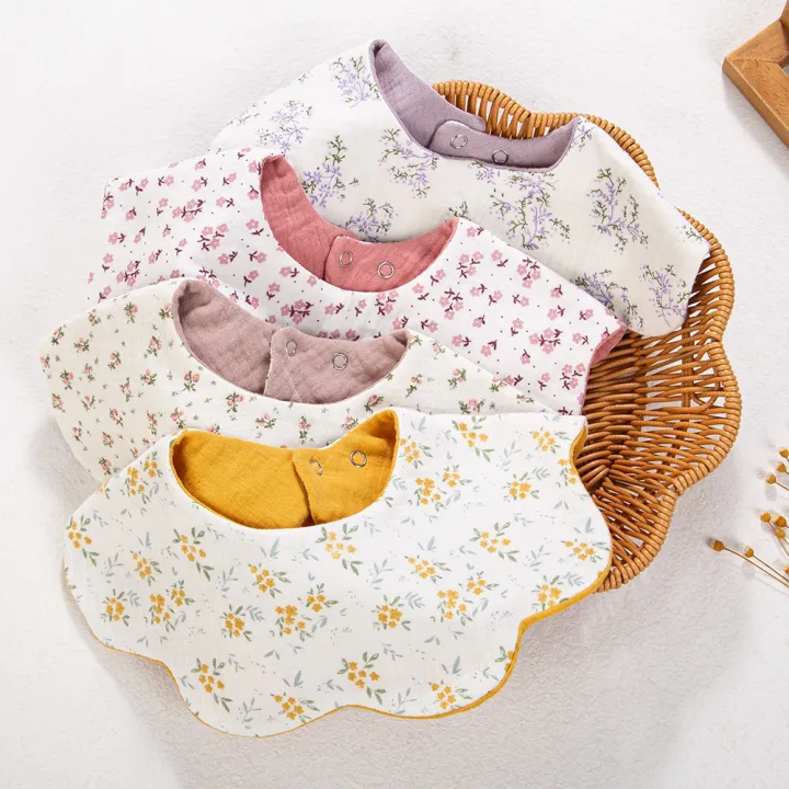 3Pcs/Lot%20Cute%20Bear%20Flower%20Print%20Baby%20Bibs%20Muslin%20Cotton%20Double%20Side%20Infant%20Boys%20Girls%20Feeding%20Burp%20Cloths%20Thicken%20Adjustable%20Bib%20-%20Image%202