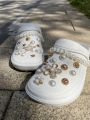 26pcs Hole Shoes Accessories, Including Detachable Star, Flower, Bear Design Shoe Charms, Suitable For Sandals & Beach Shoes & H.