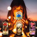 FLORECORD Beauty and The Beast Rose Gift Enchanted Colorful Led Flower Galaxy Rose Light in Glass Dome, Unique Crystal Gifts for , Valentine's Day, Mother's Day, Anniversary, Girl’s Birthday. 