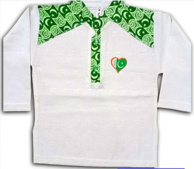 14th August Independence Day Shalwar Kameez For Baby Boys White & Green/ Shalwar Kameez For Independence Day 14 August for Boys/Shalwar Kameez for boys white