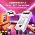 Tuya Zigbee 3.0 LED Controller DC12V 24V Support RGBCCT 6pin PWM LED Strip Dimmable Compatible Echo Plus Tuya SmartThings . 